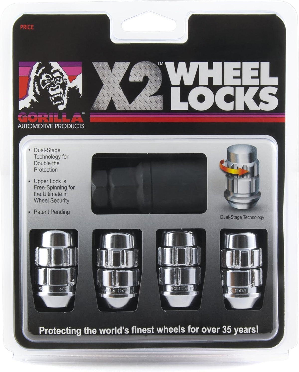 Gorilla Automotive - X2 Lock Acorn 12-1.50 CHR Clam - 71631X