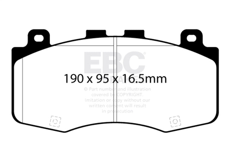 EBC 2018+ Jeep Grand Cherokee Trackhawk Bluestuff Front Brake Pads - DP52400NDX for 2018-2021 Jeep Grand Cherokee - front vie