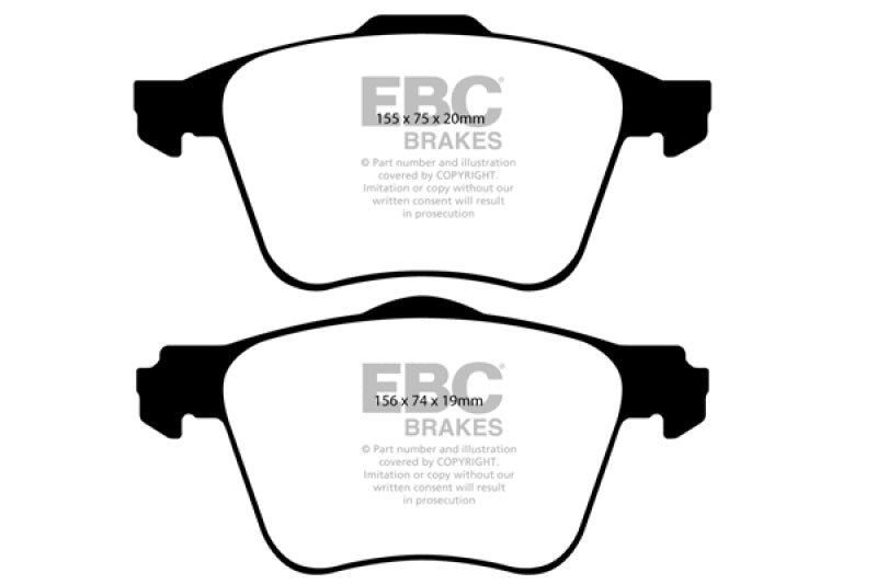 EBC 03-09 Volvo XC90 2.9 Twin Turbo Ultimax2 Front Brake Pads - UD1003