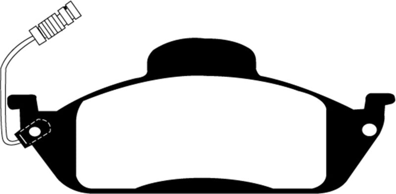EBC 98 Mercedes-Benz M-Class (ML) ML320 3.2 Redstuff Front Brake Pads - DP31232C for 1998-2005 Mercedes Benz ML - detail view