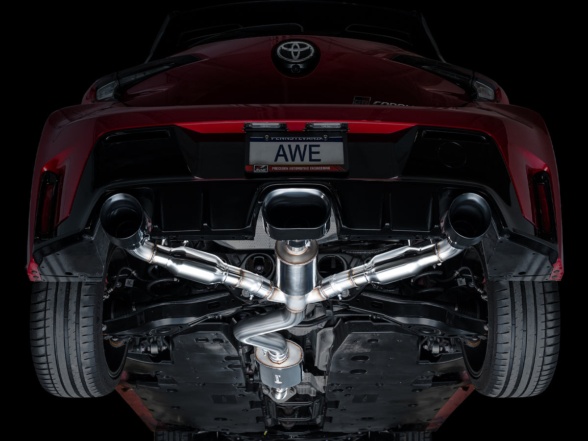 AWE Tuning 2023+ Toyota GR Corolla Touring Edition Exhaust - Diamond Black Tips - 3015-53472