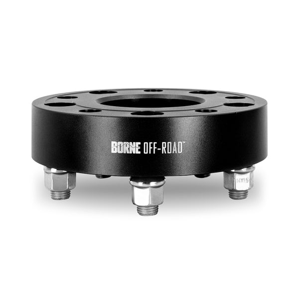 Borne Off-Road Wheel Spacers - 5x127 - 71.6 - 38.1mm - M14 - Black - BNWS-003-381BK by Borne Off-Road - front view