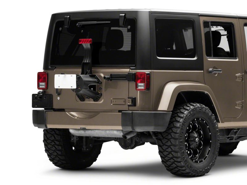 Raxiom 07-18 Jeep Wrangler JK Axial Series License Plate Bracket w/ LED Brake Light - J132759