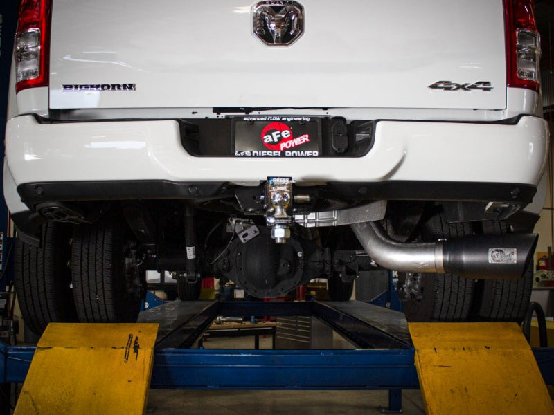 aFe 19-22 Ram Diesel Trucks L6-6.7L(td) Large Bore-HD 5in 409SS DPF-Back Exhaust System w/Pol Tip - 49-42075-P
