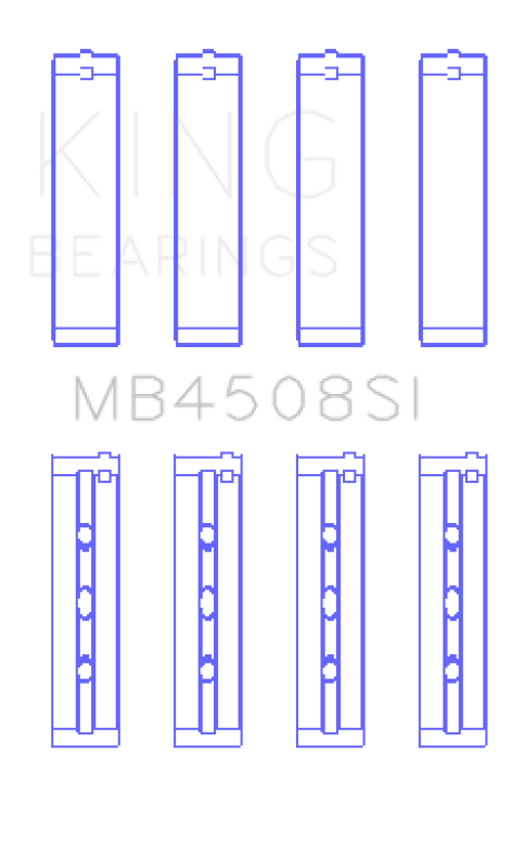 King Acura J30A/J32A/J35A/J35Z (Size +.025) Performance Main Bearing Set - MB4508SI0.25
