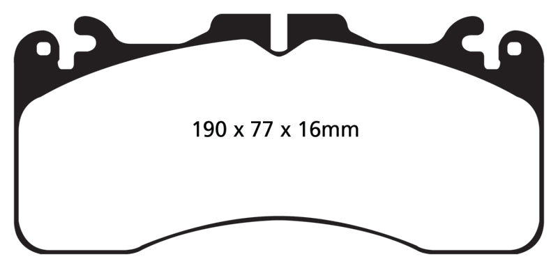 EBC 09+ Lexus LS460 4.6 Sport Greenstuff Front Brake Pads - DP21867 for 2007-2017 Lexus LS - front view