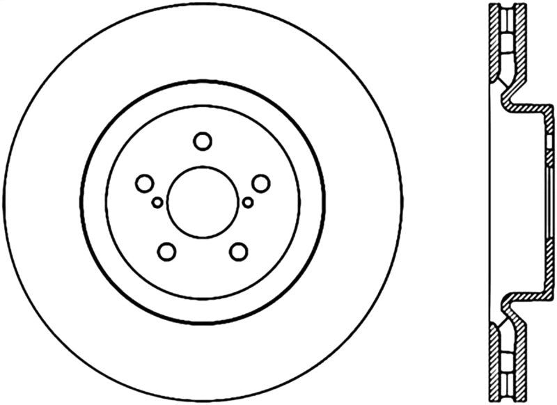 StopTech Slotted &amp; Drilled Sport Brake Rotor - 127.47019L