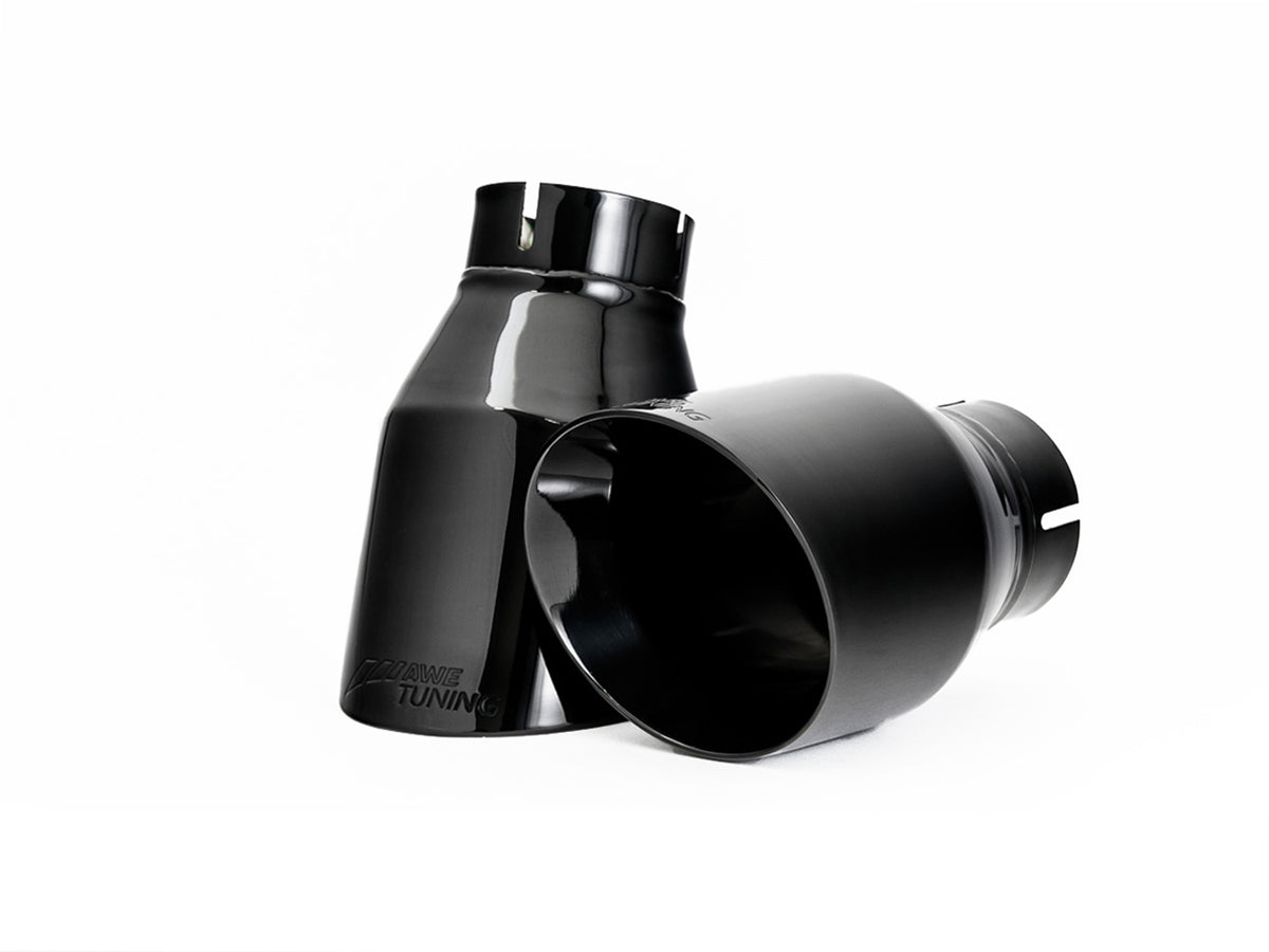 AWE Tuning Audi B9 A5 Touring Edition Exhaust Dual Outlet - Diamond Black Tips (Includes DP) - 3015-33090