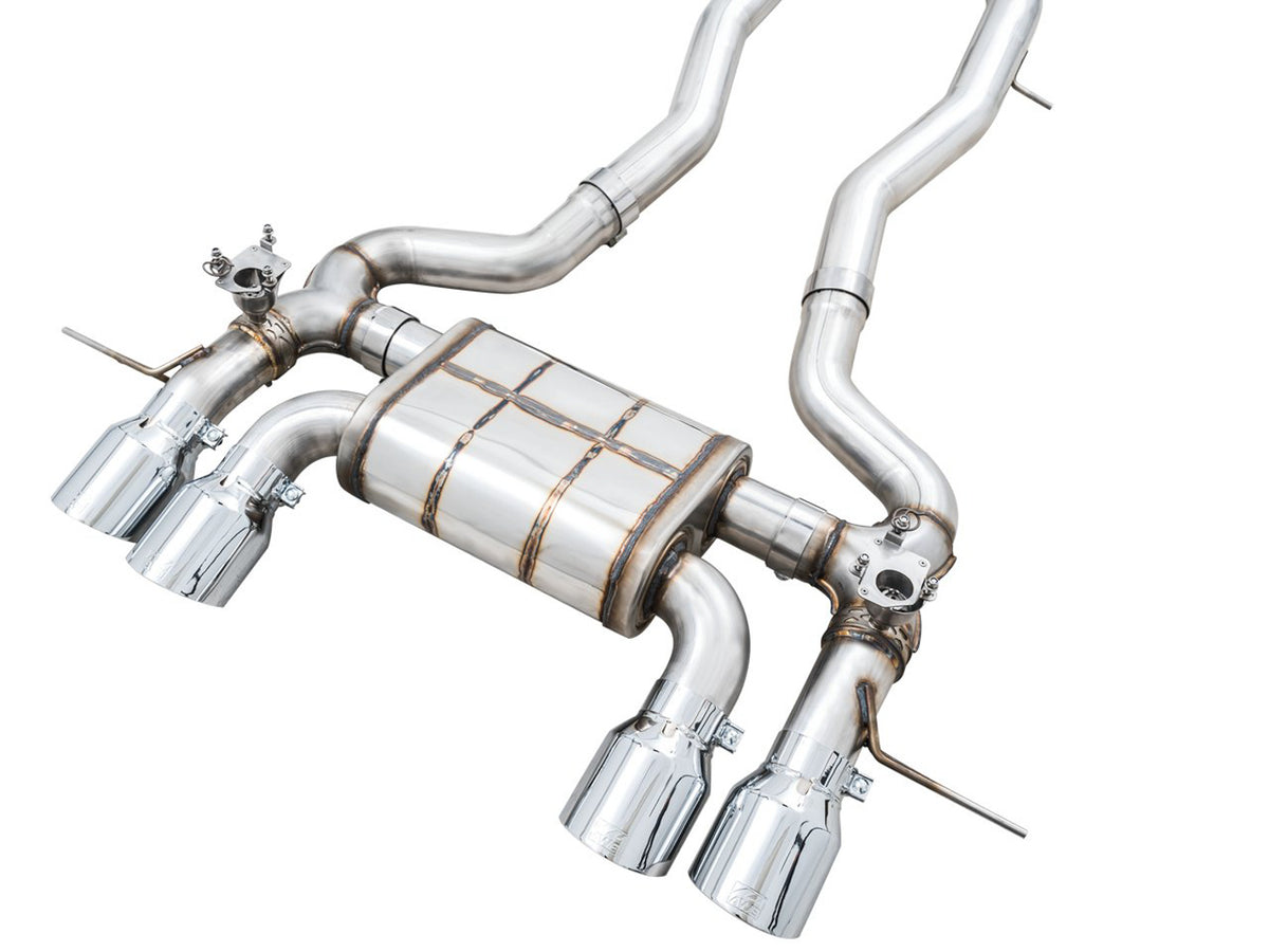 AWE SwitchPath Catback Exhaust for BMW G8X M3/M4 - Chrome Silver Tips - 3025-43480