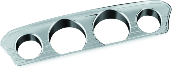 Kuryakyn Tri-Line Gauge Trim 14-Up Touring Models Chrome - 7284 - front view