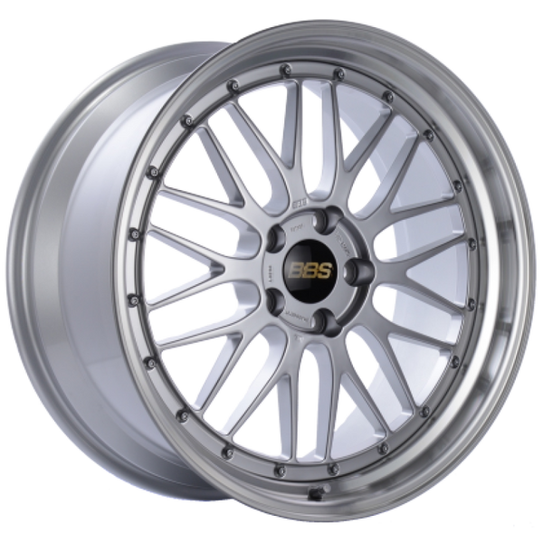 BBS LM 18x10 5x114.3 ET25 Diamond Silver Center Diamond Cut Lip Wheel - 82mm PFS Required - LM195DSPK by BBS