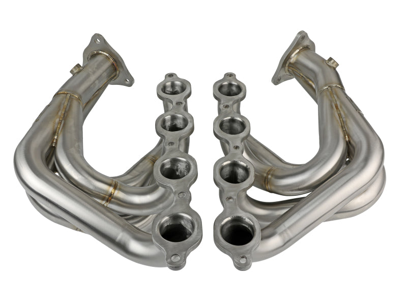 aFe Twisted 304SS Header 2020 Chevy Corvette (C8) 6.2L V8 - Brushed - 48-34148-H