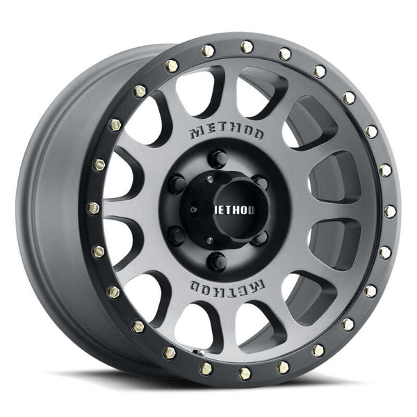 Method MR305 NV 17x8.5 / 0mm Offset / 6x135 BP / 94mm CB / Titanium - Matte Black Lip Wheel - MR30578516800 by Method Wheels