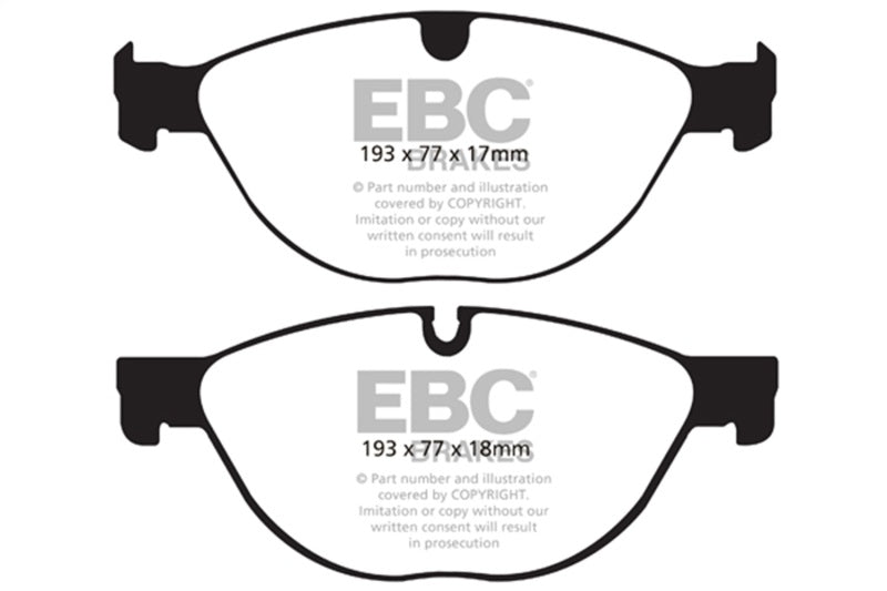 EBC 10-15 Jaguar XF 5.0 Supercharged (470) Redstuff Front Brake Pads - DP32076C