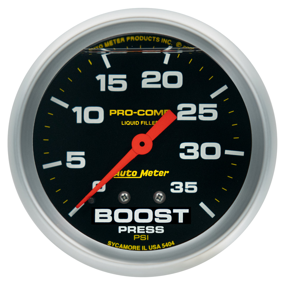 Autometer Pro-Comp 2 5/8in 0-35 PSI Liquid Filled Mech Boost Pressure Gauge - 5404