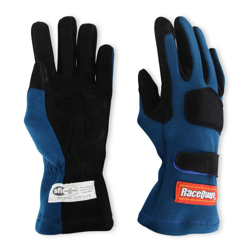 RaceQuip Blue 2-Layer SFI-5 Glove - Large - 355025RQP