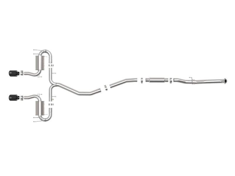 aFe Takeda 3in 304 SS Cat-Back Exhaust System w/Black Tips 17-20 Honda Civic Sport L4-1.5L (t) - 49-36624-B