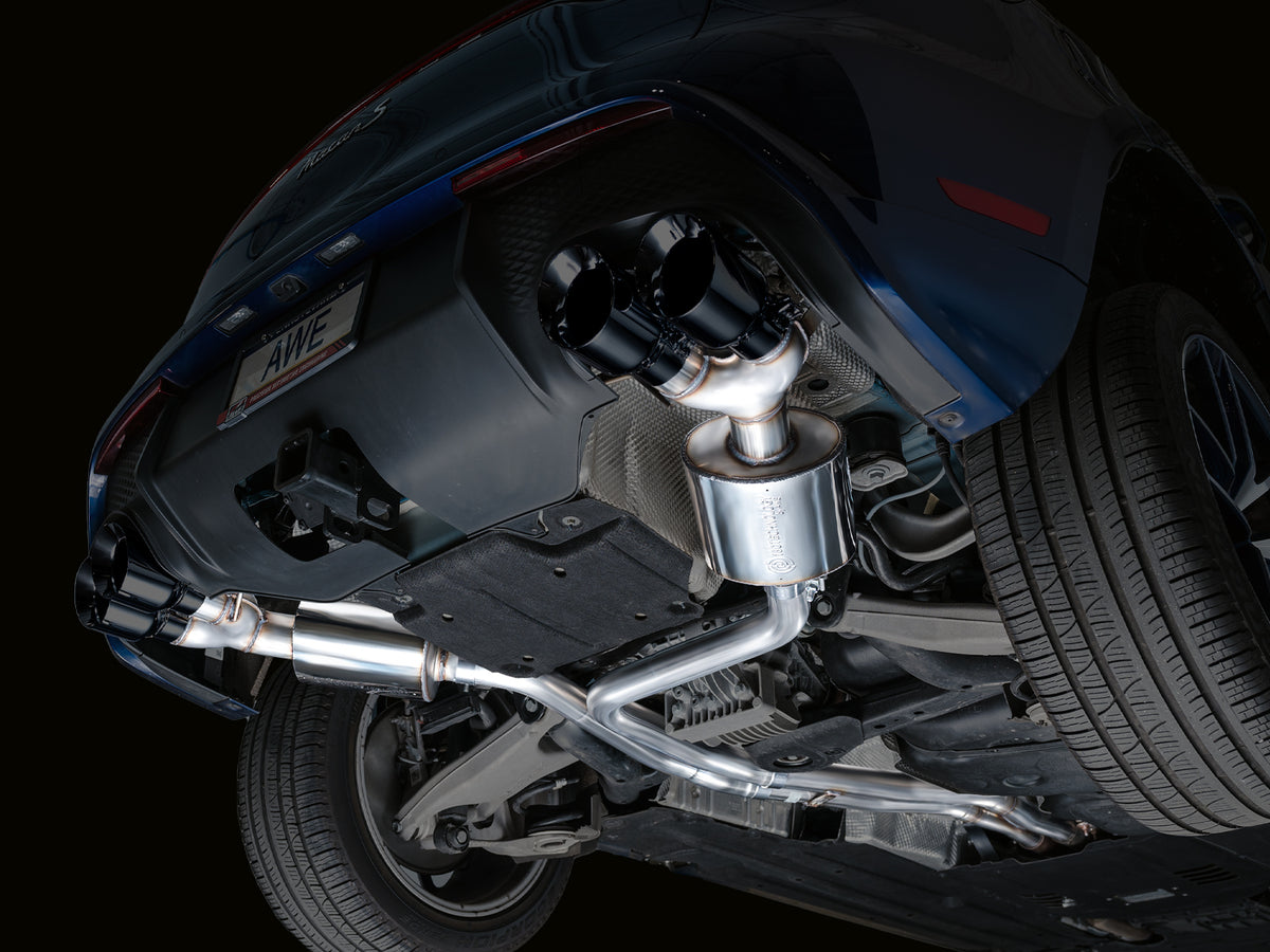 AWE Tuning 19-21 Porsche Macan 3.0T/2.9TT Touring Edition Catback Exhaust w/ Diamond Black Tips - 3015-43951