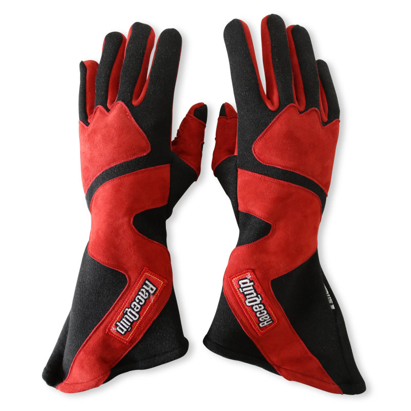 RaceQuip SFI-5 Red/Black XL Long Angle Cut Glove - 358106RQP
