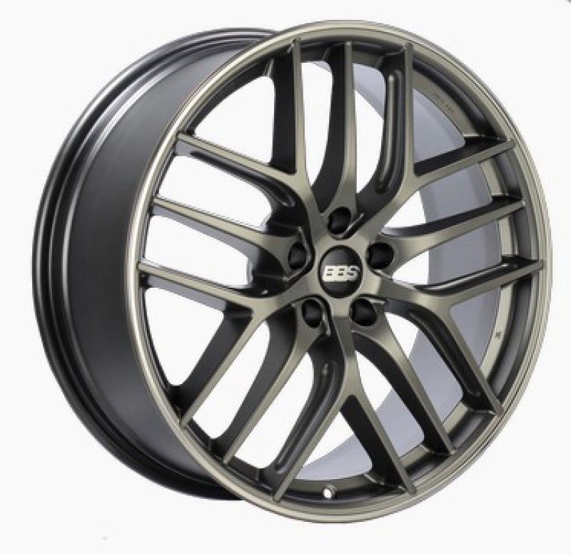 BBS CC-R 19x8 5x112 ET27 Satin Platinum Polished Rim Protector Wheel -82mm PFS/Clip Required