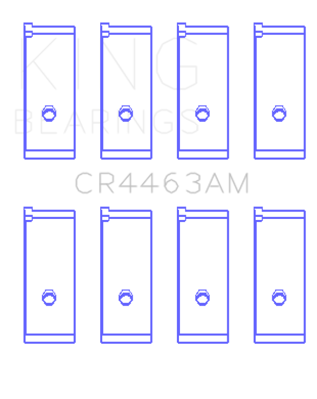King Engine Bearings Honda Civic 1438Cc (Size +0.25mm) Connecting Rod Bearing Set - CR4463AM0.25