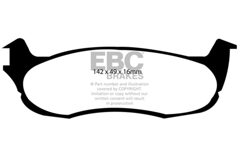 EBC 00-01 Ford Expedition 4.6 2WD Extra Duty Rear Brake Pads - ED91633