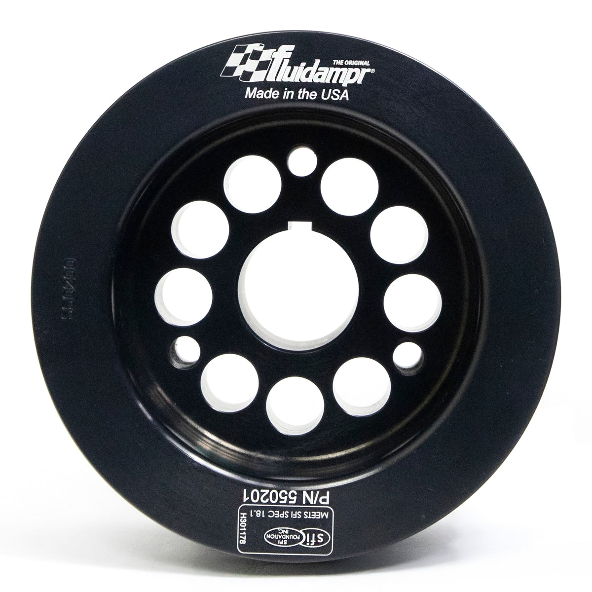 Fluidampr Ford 8BA Flat Head Wide Belt Harmonic Balancer - Ford Flathead V8 w/ Wide Belt Pulley - 550201
