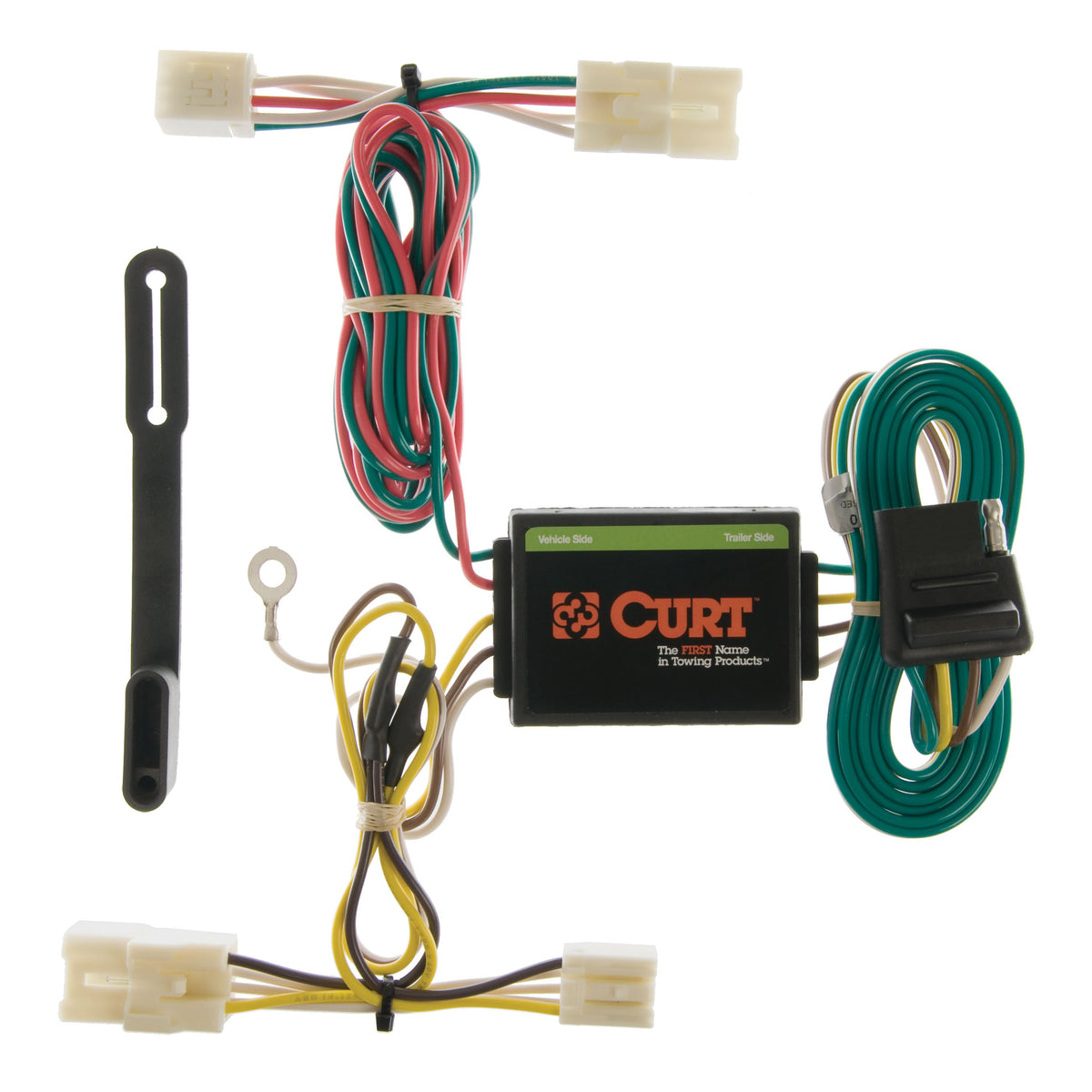 CURT 55310 Vehicle-Side Custom 4-Pin Trailer Wiring Harness, Fits Select Hyundai Santa Fe SUV, Elantra Touring, Kia Rio5