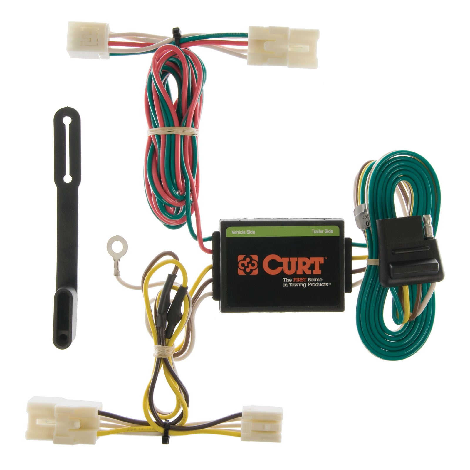 CURT 55310 Vehicle-Side Custom 4-Pin Trailer Wiring Harness, Fits Select Hyundai Santa Fe SUV, Elantra Touring, Kia Rio5
