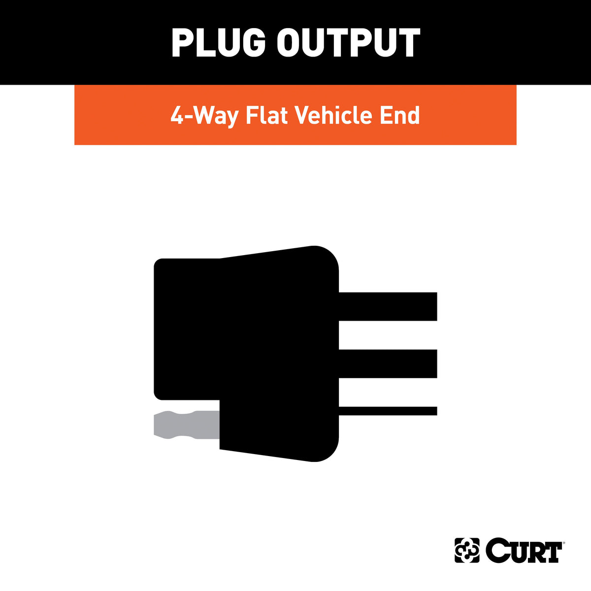 CURT 55316 Vehicle-Side Custom 4-Pin Trailer Wiring Harness, Fits Select Ford F-150, F-250, HD, F-350