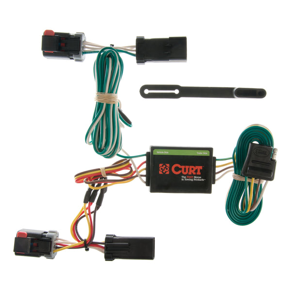 CURT 55334 Vehicle-Side Custom 4-Pin Trailer Wiring Harness, Fits Select Dodge Caravan, Durango, Chrysler Town and Country, Voyager, Plymouth