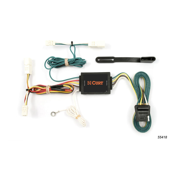 CURT 55418 Vehicle-Side Custom 4-Pin Trailer Wiring Harness, Fits Select Toyota Sienna