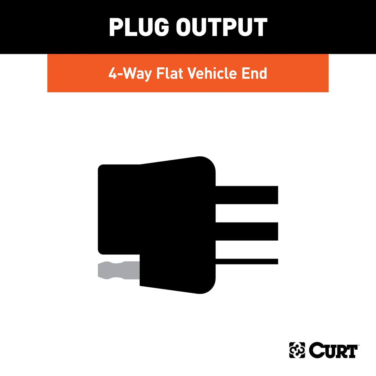 CURT 55502 Vehicle-Side Custom 4-Pin Trailer Wiring Harness, Fits Select Honda Accord, Acura TSX