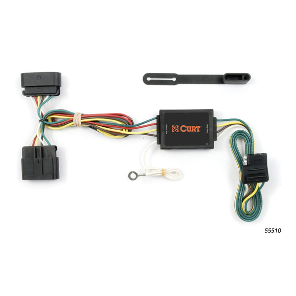 CURT 55510 Vehicle-Side Custom 4-Pin Trailer Wiring Harness, Fits Select GMC Canyon, Chevrolet Colorado, Isuzu I-280, I-290, I-350, I-370