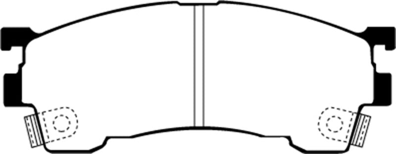 EBC 93-97 Ford Probe 2.0 16v Redstuff Front Brake Pads - DP3971C for 1993-1997 Ford Probe - front view