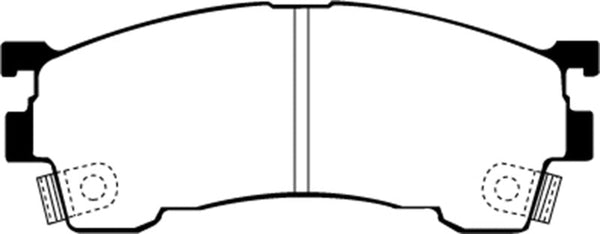 EBC 93-97 Ford Probe 2.0 16v Ultimax2 Front Brake Pads - UD637 for 1993-1997 Ford Probe - front view