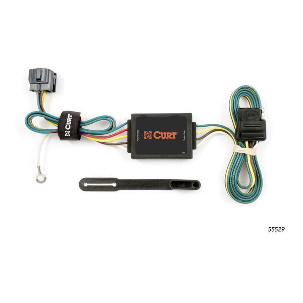 CURT 55529 Vehicle-Side Custom 4-Pin Trailer Wiring Harness, Fits Select Kia Sportage