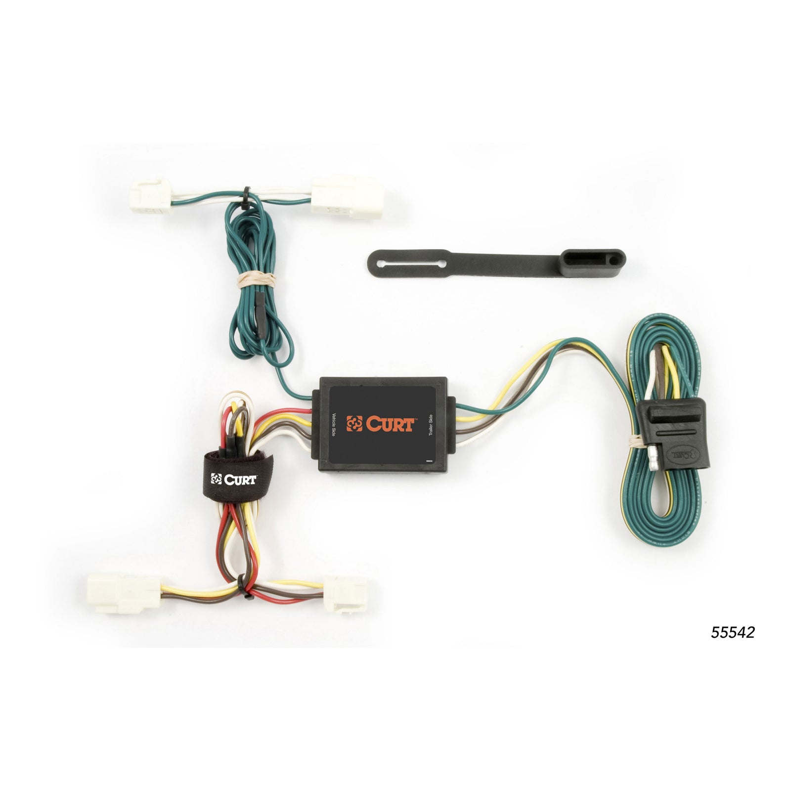 CURT 55542 Vehicle-Side Custom 4-Pin Trailer Wiring Harness, Fits Select Toyota Corolla Sedan