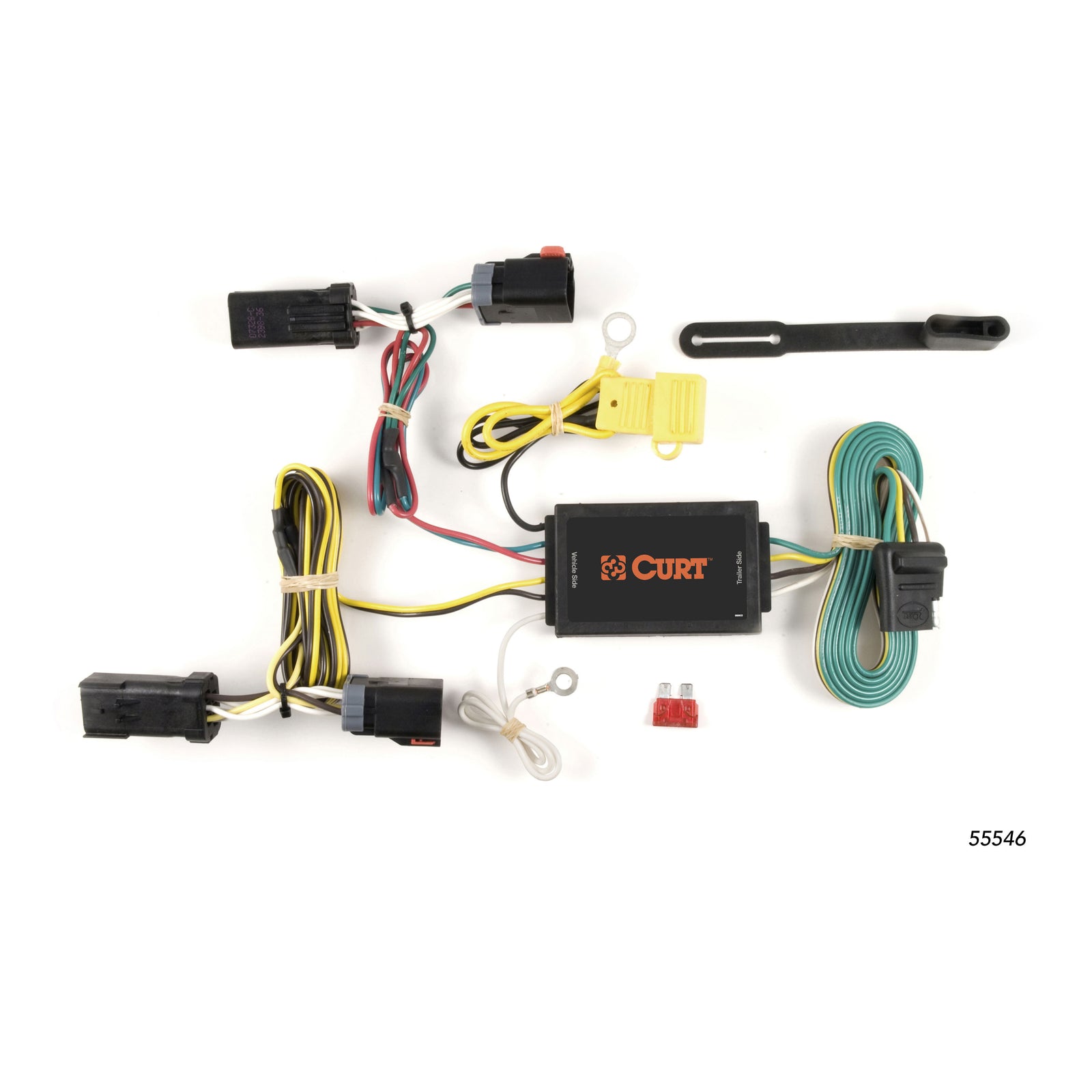 CURT 55546 Vehicle-Side Custom 4-Pin Trailer Wiring Harness, Fits Select Chrysler 300 C