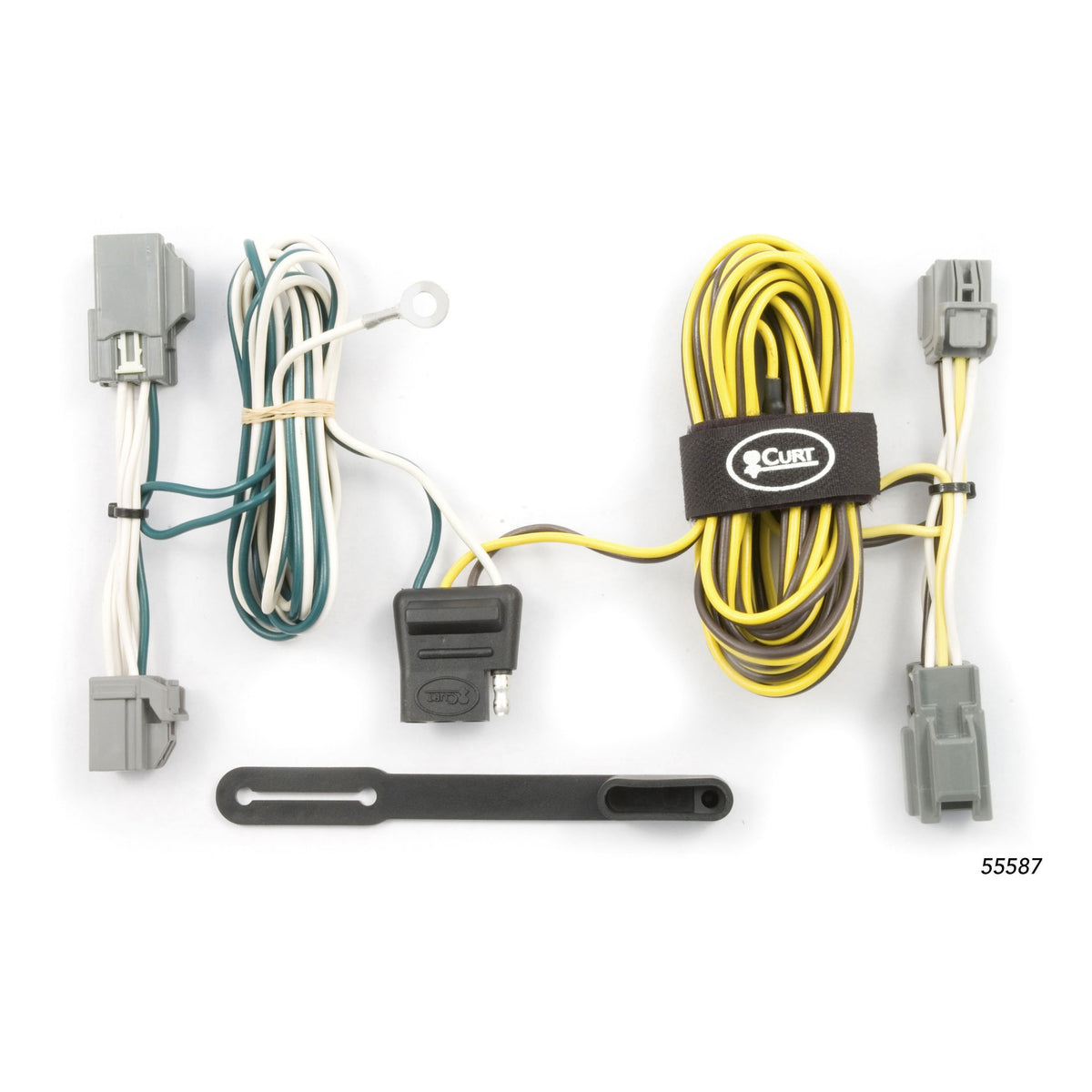 CURT 55587 Vehicle-Side Custom 4-Pin Trailer Wiring Harness, Fits Select Ford Freestyle, Five Hundred