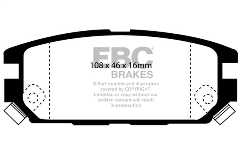 EBC 91-93 Dodge Stealth 3.0 4WD Greenstuff Rear Brake Pads - DP2987