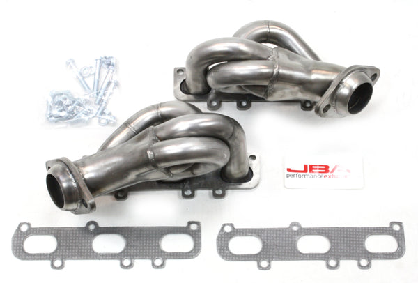 JBA 11-17 Ford Mustang 3.7L V6 1-5/8in Primary Raw 409SS Cat4Ward Header - 1618S for 2011-2017 Ford Mustang - front view