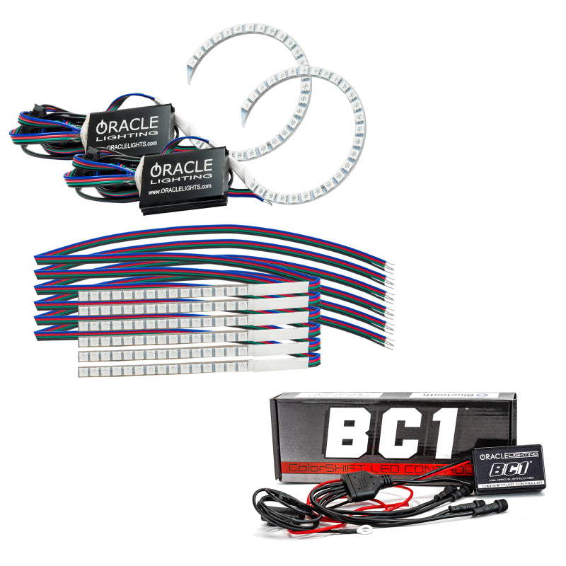 Oracle 18-21 Ford Mustang DRL Upgrade w/ Halo Kit - ColorSHIFT w/ BC1 Controller SEE WARRANTY - 1348-335
