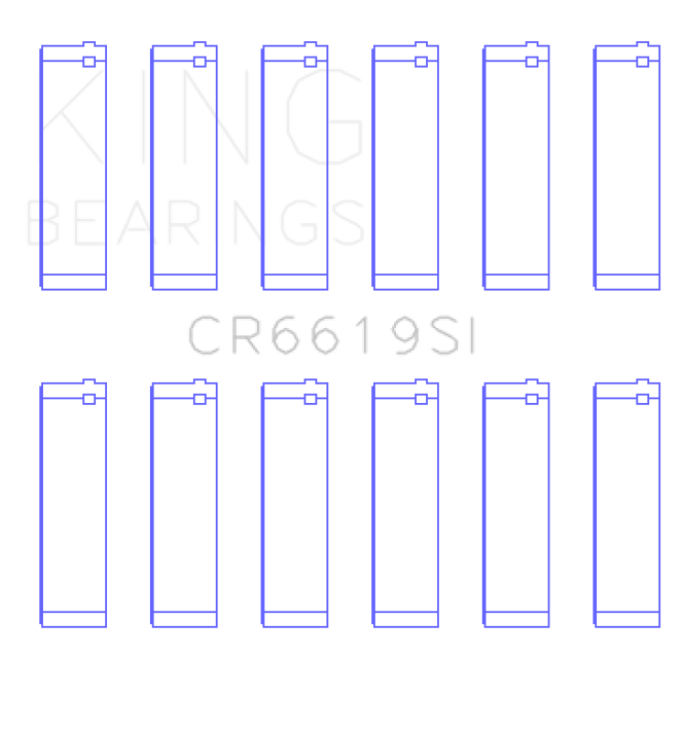 King Engine Bearings Ford V6 (Size +0.75mm) Connecting Rod Bearing Set - CR6619SI0.75