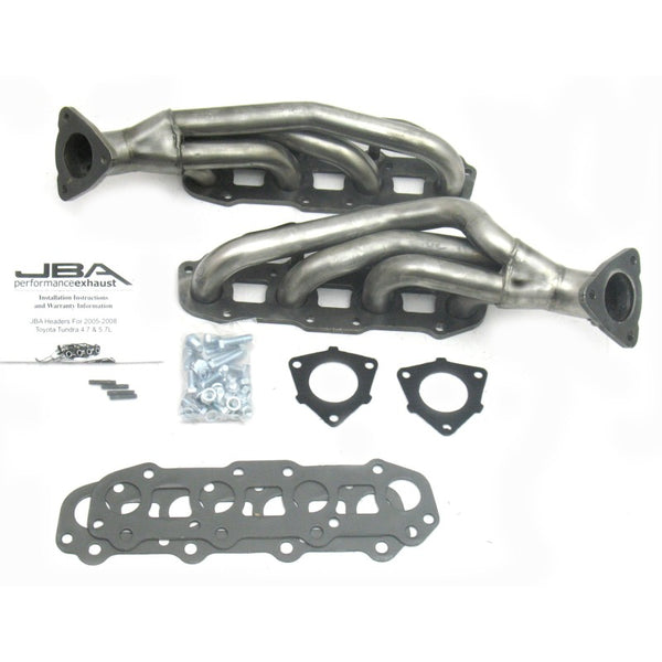 JBA 05-07 Toyota 4.7L V8 1-1/2in Primary Raw 409SS Cat4Ward Header - 2011S for 2005-2007 Toyota Sequoia - front view