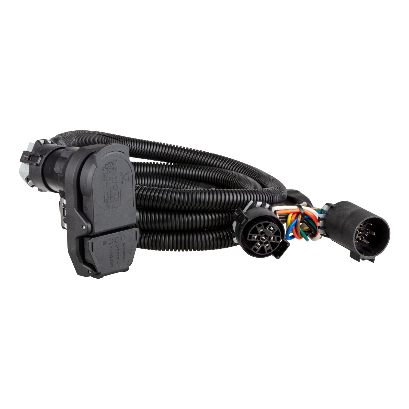 CURT 56003 7-Foot Vehicle-Side Truck Bed 4-Pin, 7-Pin Trailer Wiring Harness Extension, Select Chevrolet, Dodge, Ford, GMC, Nissan, Ram, Toyota