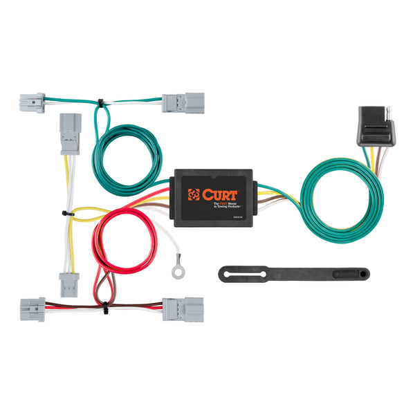 CURT 56011 Vehicle-Side Custom 4-Pin Trailer Wiring Harness, Fits Select Civic, Fit, Accord w/o LED Taillights, Mazda 3, CX5, Mitsubishi Galant