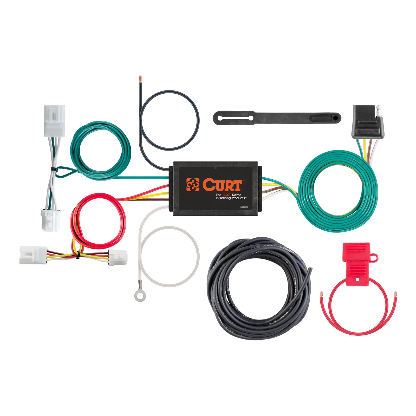 CURT 56033 Vehicle-Side Custom 4-Pin Trailer Wiring Harness, Fits Select Infiniti G25, G35, G37, Q60, Nissan Rogue