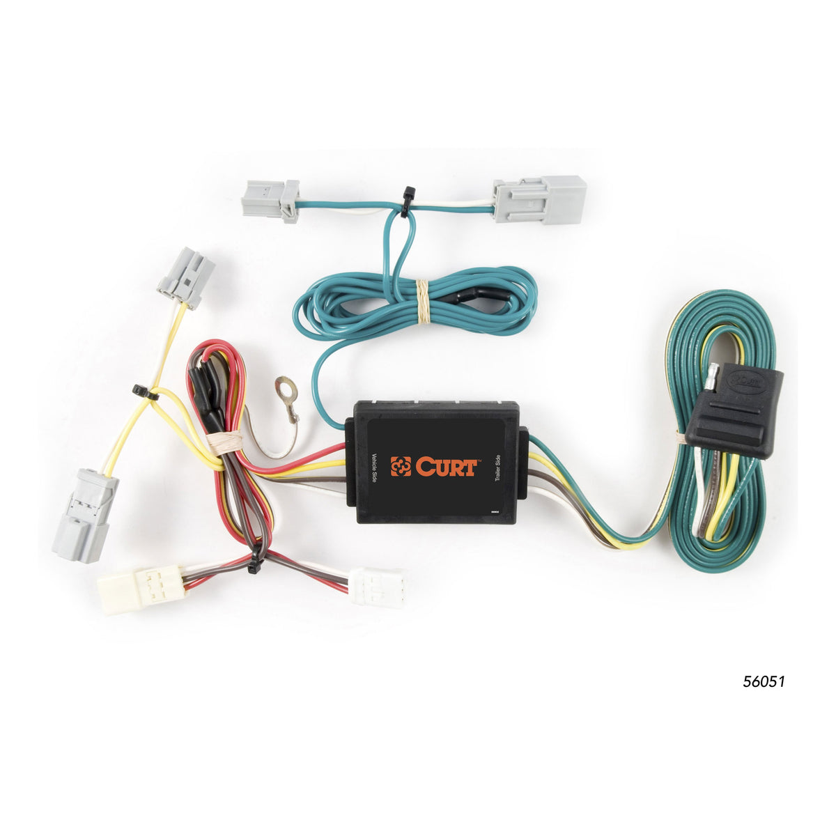 CURT 56051 Vehicle-Side Custom 4-Pin Trailer Wiring Harness, Fits Select Honda Civic Coupe
