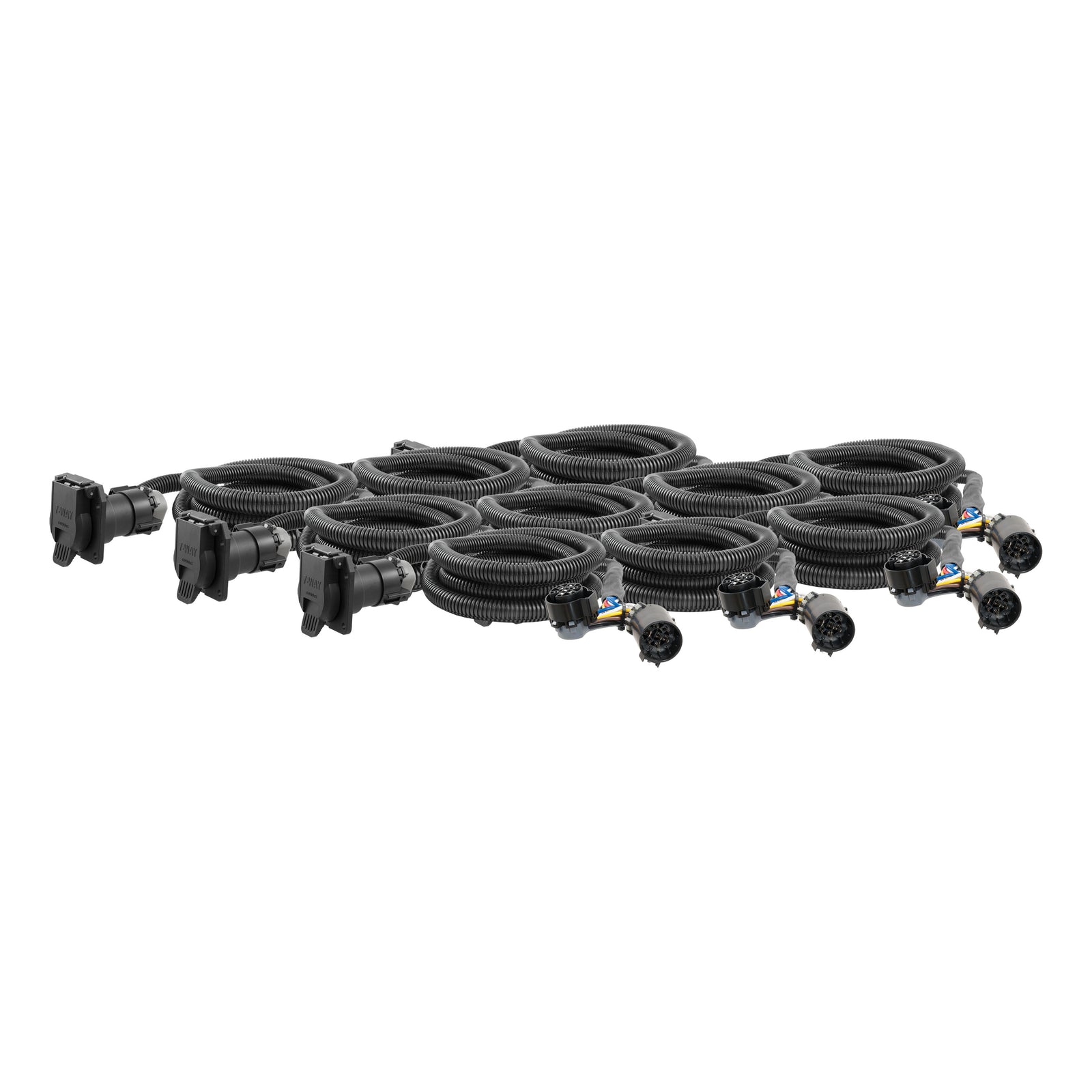 CURT 56070010 7-Foot Vehicle-Side Truck Bed 7-Pin Trailer Wiring Harness Extensions, Select Chevy, Dodge, Ford, GMC, Nissan, Ram, Toyota, 10-Pk